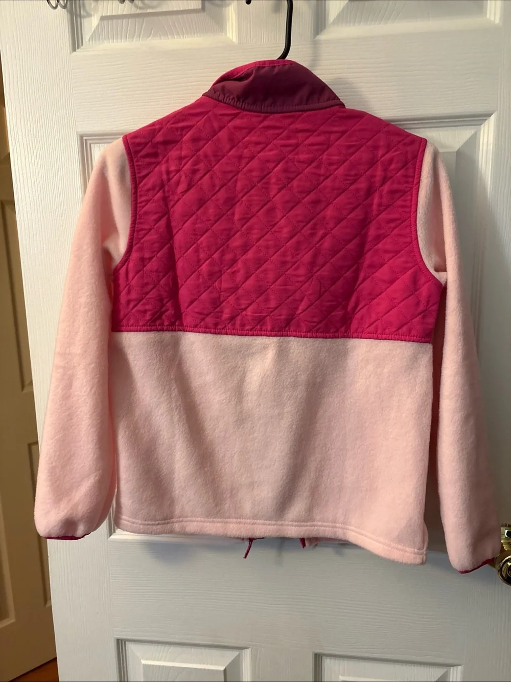 Eddie Bauer Girls Pink Two-Tone Fleece Jacket